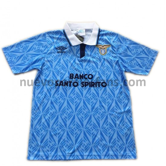 Camiseta de Fútbol SS Lazio Retro Casa 1991 Manga Corta