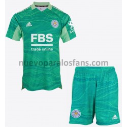 Camiseta de Fútbol Leicester City Portero Niño Exterior 2021-2022 Manga Corta