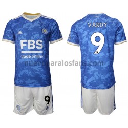 Camiseta de Fútbol Leicester City Jamie Vardy 9 Niño Casa 2021-2022 Manga Corta