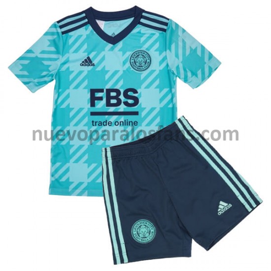 Camiseta de Fútbol Leicester City Niño Exterior 2021-2022 Manga Corta
