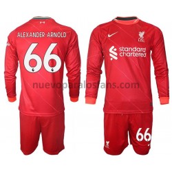 Camiseta de Fútbol Liverpool Alexander-Arnold 66 Niño Casa 2021-2022 Manga Larga