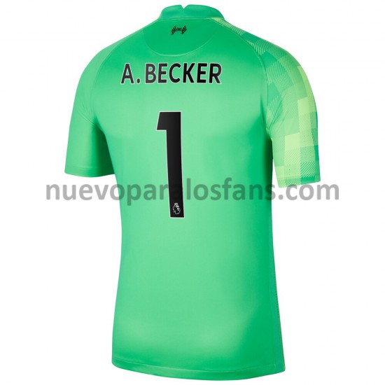 Camiseta de Fútbol Liverpool Portero A.Becker 1 Casa 2021-2022 Manga Corta