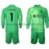 Camiseta de Fútbol Liverpool Portero Alisson Becker 1 Niño Casa 2021-2022 Manga Larga