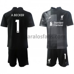 Camiseta de Fútbol Liverpool Portero Alisson Becker 1 Niño Tercera 2021-2022 Manga Corta