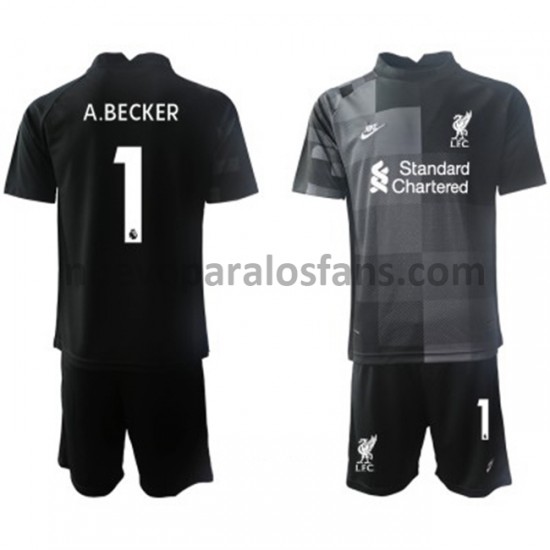 Camiseta de Fútbol Liverpool Portero Alisson Becker 1 Niño Tercera 2021-2022 Manga Corta