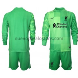 Camiseta de Fútbol Liverpool Portero Niño Casa 2021-2022 Manga Larga