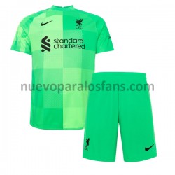 Camiseta de Fútbol Liverpool Portero Niño Casa 2021-2022 Manga Corta