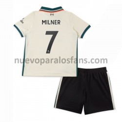 Camiseta de Fútbol Liverpool James Milner 7 Niño Exterior 2021-2022 Manga Corta