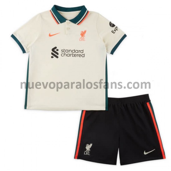 Camiseta de Fútbol Liverpool Niño Exterior 2021-2022 Manga Corta