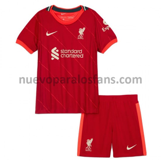 Camiseta de Fútbol Liverpool Niño Casa 2021-2022 Manga Corta