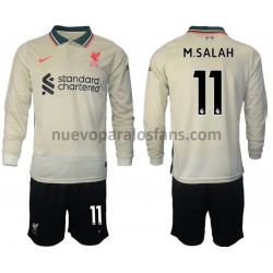 Camiseta de Fútbol Liverpool M.Salah 11 Niño Exterior 2021-2022 Manga Larga