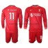 Camiseta de Fútbol Liverpool M.Salah 11 Niño Casa 2021-2022 Manga Larga