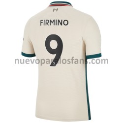 Camiseta de Fútbol Liverpool Roberto Firmino 9 Exterior 2021-2022 Manga Corta