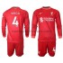 Camiseta de Fútbol Liverpool VIRGIL 4 Niño Casa 2021-2022 Manga Larga