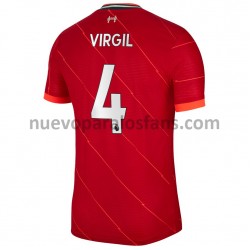 Camiseta de Fútbol Liverpool Virgil Van Dijk 4 Casa 2021-2022 Manga Corta