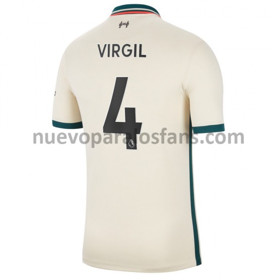 Camiseta de Fútbol Liverpool Virgil van Dijk 4 Exterior 2021-2022 Manga Corta