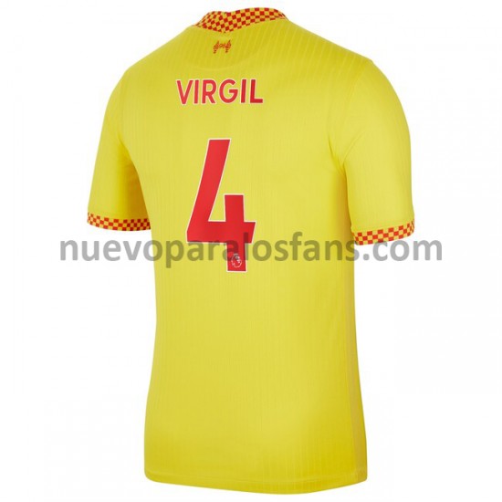 Camiseta de Fútbol Liverpool Virgil van Dijk 4 Tercera 2021-2022 Manga Corta