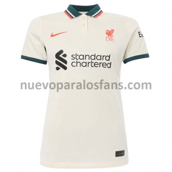 Camiseta de Fútbol Liverpool Mujer Exterior 2021-2022 Manga Corta