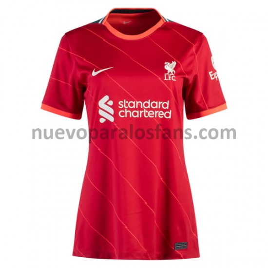 Camiseta de Fútbol Liverpool Mujer Casa 2021-2022 Manga Corta