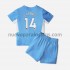 Camiseta de Fútbol Manchester City Aymeric Laporte 14 Niño Casa 2021-2022 Manga Corta