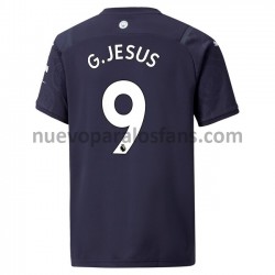 Camiseta de Fútbol Manchester City Gabriel Jesus 9 Tercera 2021-2022 Manga Corta