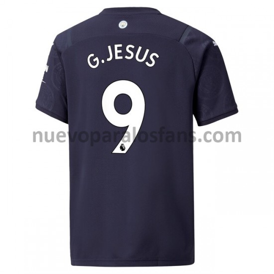 Camiseta de Fútbol Manchester City Gabriel Jesus 9 Tercera 2021-2022 Manga Corta