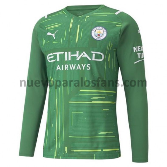Camiseta de Fútbol Manchester City Portero Exterior 2021-2022 Manga Larga