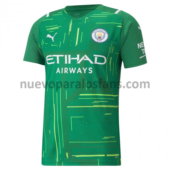 Camiseta de Fútbol Manchester City Portero Exterior 2021-2022 Manga Corta