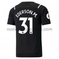 Camiseta de Fútbol Manchester City Portero Ederson 31 Casa 2021-2022 Manga Corta