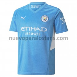 Camiseta de Fútbol Manchester City Casa 2021-2022 Manga Corta
