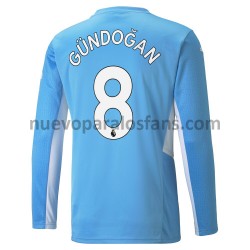 Camiseta de Fútbol Manchester City Ilkay Gundogan 8 Casa 2021-2022 Manga Larga