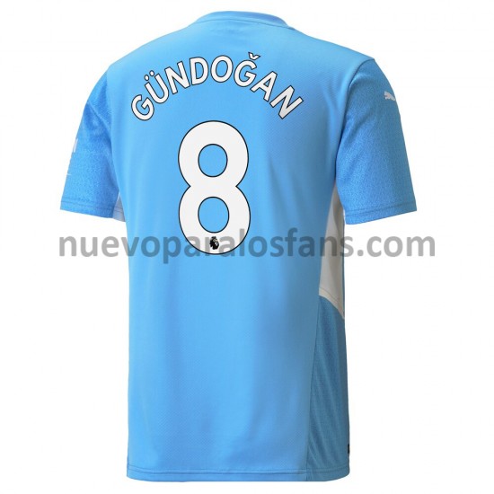 Camiseta de Fútbol Manchester City Ilkay Gundogan 8 Casa 2021-2022 Manga Corta