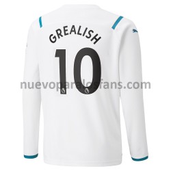Camiseta de Fútbol Manchester City Jack Grealish 10 Exterior 2021-2022 Manga Larga
