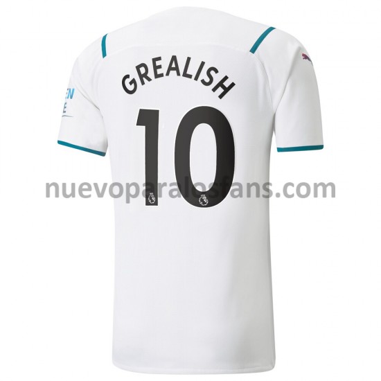 Camiseta de Fútbol Manchester City Jack Grealish 10 Exterior 2021-2022 Manga Corta