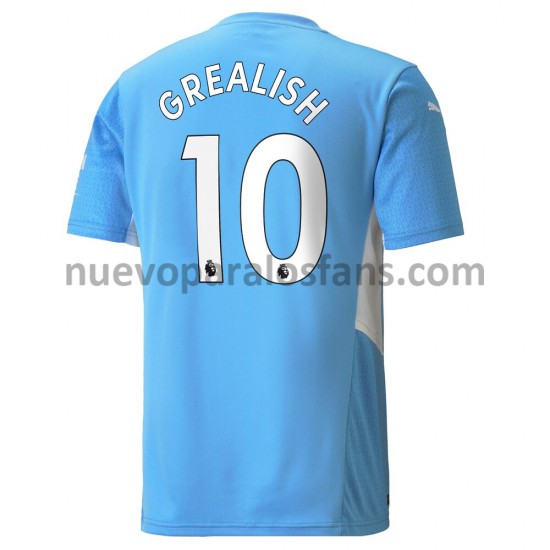 Camiseta de Fútbol Manchester City Jack Grealish 10 Casa 2021-2022 Manga Corta