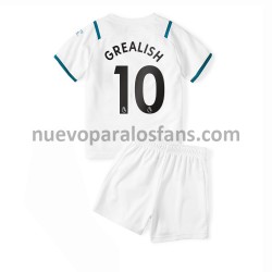 Camiseta de Fútbol Manchester City Jack Grealish 10 Niño Exterior 2021-2022 Manga Corta