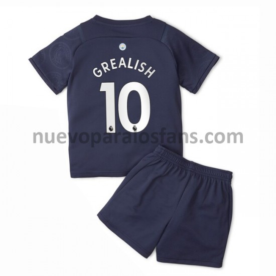 Camiseta de Fútbol Manchester City Jack Grealish 10 Niño Tercera 2021-2022 Manga Corta
