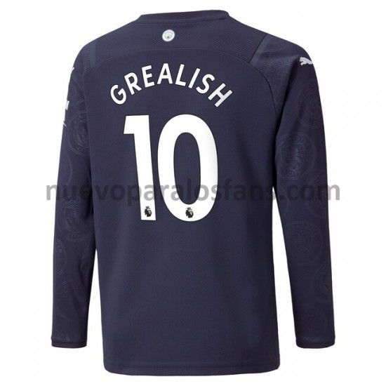 Camiseta de Fútbol Manchester City Jack Grealish 10 Tercera 2021-2022 Manga Larga