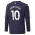 Camiseta de Fútbol Manchester City Jack Grealish 10 Tercera 2021-2022 Manga Larga