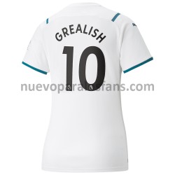 Camiseta de Fútbol Manchester City Jack Grealish 10 Mujer Exterior 2021-2022 Manga Corta