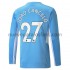 Camiseta de Fútbol Manchester City Joao Cancelo 27 Casa 2021-2022 Manga Larga