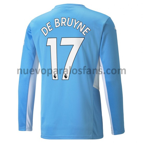 Camiseta de Fútbol Manchester City Kevin De Bruyne 17 Casa 2021-2022 Manga Larga
