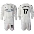 Camiseta de Fútbol Manchester City Kevin De Bruyne 17 Niño Exterior 2021-2022 Manga Larga