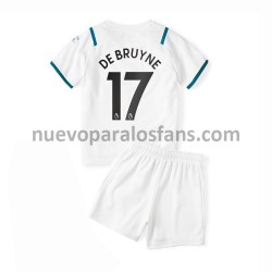 Camiseta de Fútbol Manchester City Kevin De Bruyne 17 Niño Exterior 2021-2022 Manga Corta
