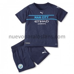 Camiseta de Fútbol Manchester City Niño Tercera 2021-2022 Manga Corta