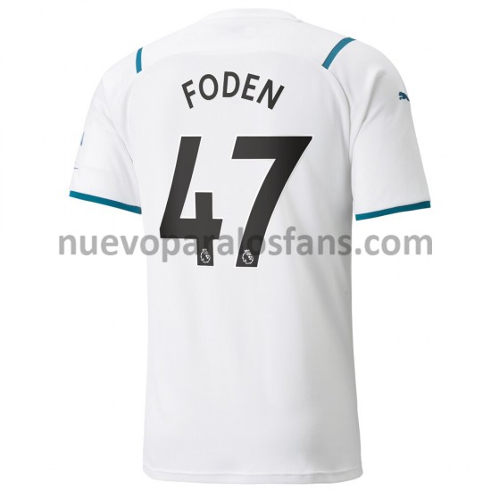 Camiseta de Fútbol Manchester City Phil Foden 47 Exterior 2021-2022 Manga Corta