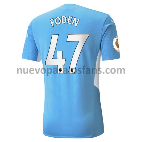 Camiseta de Fútbol Manchester City Phil Foden 47 Casa 2021-2022 Manga Corta