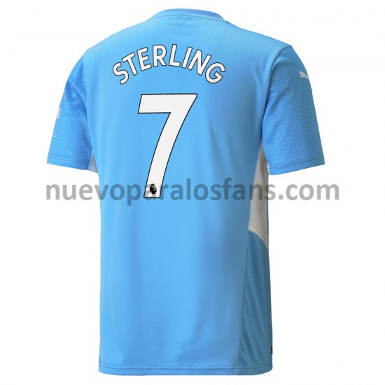 Camiseta de Fútbol Manchester City Raheem Sterling 7 Casa 2021-2022 Manga Corta