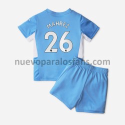 Camiseta de Fútbol Manchester City Riyad Mahrez 26 Niño Casa 2021-2022 Manga Corta