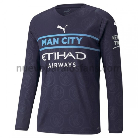 Camiseta de Fútbol Manchester City Tercera 2021-2022 Manga Larga